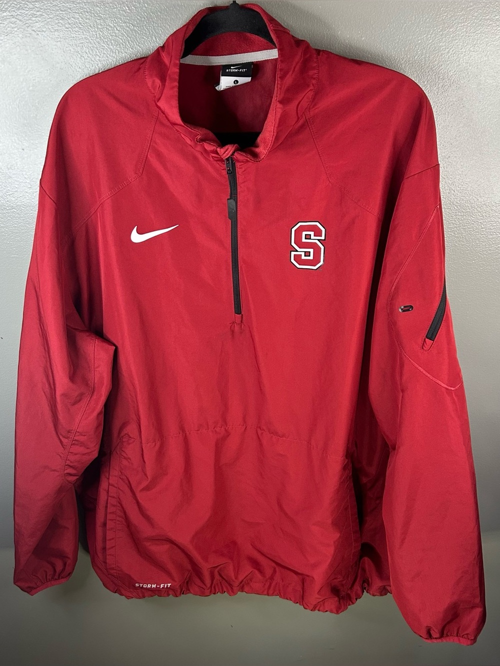 Nike Stanford University Cardinals Storm Fit Red Windbreaker Size Large